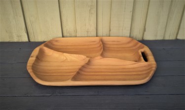 Sculpture intitulée "Tray 4 you" par Virgilijus Vaiciunas, Œuvre d'art originale, Bois