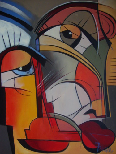 Pintura intitulada "VISITORS II" por Sonja Brzak, Obras de arte originais, Acrílico