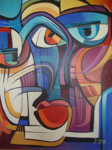 Pintura intitulada "VISITORS III" por Sonja Brzak, Obras de arte originais, Acrílico
