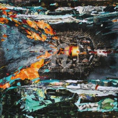 「R-303」というタイトルのコラージュ Patrick Demelenneによって, オリジナルのアートワーク, コラージュ