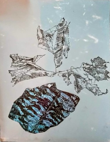 Dessin intitulée "Série "Chemin de fr…" par Lou Le Cabellec, Œuvre d'art originale, Encre