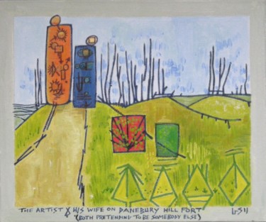 The Artist & His Wife On Danebury Hill Fort