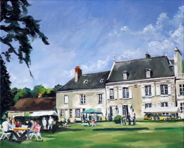 Peinture intitulée "Le déjeuner sur l'h…" par Pascal Brachet, Œuvre d'art originale, Huile