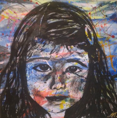 Peinture intitulée "Enfant né en 2051" par Mathieu Menu, Œuvre d'art originale, Acrylique