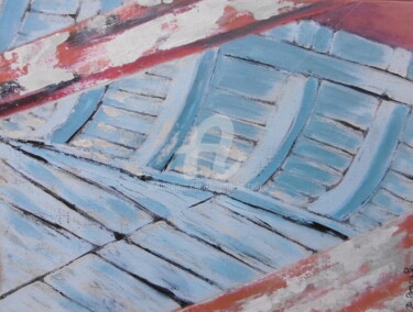 Peinture intitulée "Barque 2" par Brigitte Barcelo, Œuvre d'art originale, Acrylique