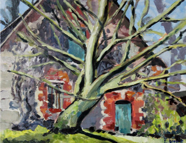 Peinture intitulée "L'hiver" par Pascal Brachet, Œuvre d'art originale, Huile