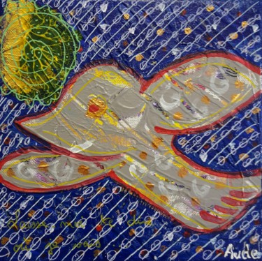 Peinture intitulée "L'oiseau-Lumière." par Aude Peris, Œuvre d'art originale, Acrylique Monté sur Châssis en bois