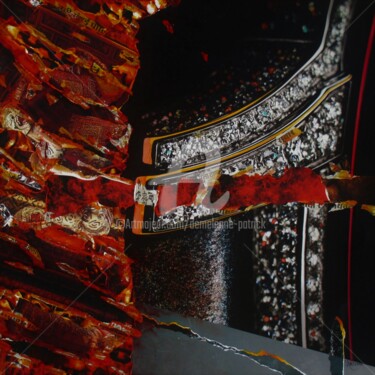 「R-305」というタイトルのコラージュ Patrick Demelenneによって, オリジナルのアートワーク, コラージュ
