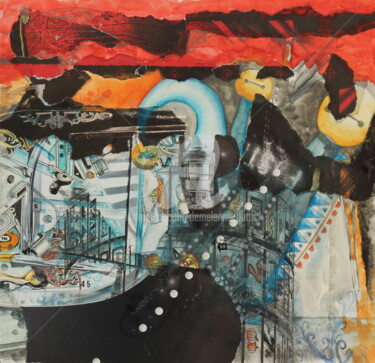 「R-330」というタイトルのコラージュ Patrick Demelenneによって, オリジナルのアートワーク, コラージュ