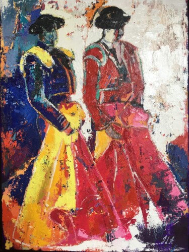 Peinture intitulée "Peones" par Julie D'Aragon, Œuvre d'art originale, Acrylique