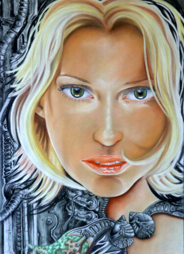 Dibujo titulada "Im Angesicht der Ma…" por August Di Lena, Obra de arte original, Pastel Montado en Cartulina