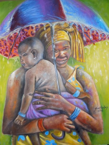 Tender Care Painting titled "Tender Care" by Olaoluwa Smith, Original Artwork, Oil