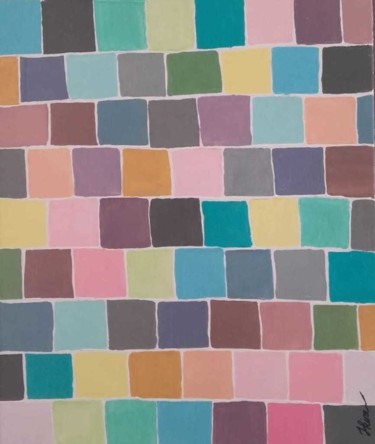 Peinture intitulée "The wall" par Hkine, Œuvre d'art originale, Acrylique