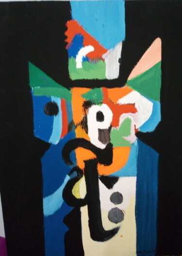 Malerei mit dem Titel "caligraphy" von Abderrahim El Moujaouid, Original-Kunstwerk, Acryl Auf Keilrahmen aus Holz montiert