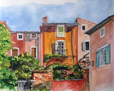 Peinture intitulée "provence-2" par Pascal Brachet, Œuvre d'art originale, Aquarelle