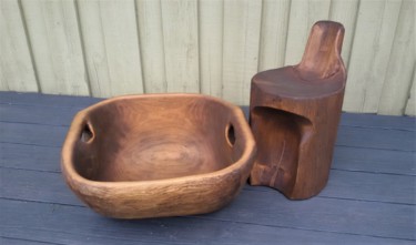 雕塑 标题为“Bath trough and sma…” 由Virgilijus Vaiciunas, 原创艺术品, 木