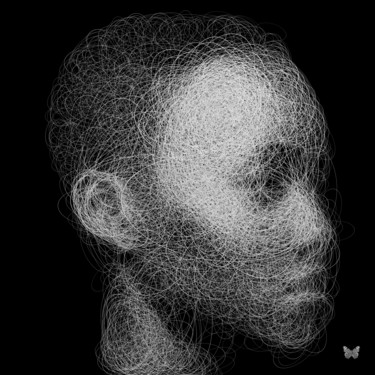Arts numériques intitulée "Black Boy 2" par Frédéric Durieu & Nathalie Erin, Œuvre d'art originale, Travail numérique 2D