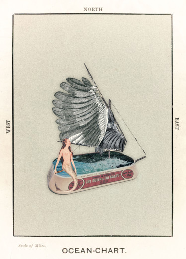 Arts numériques intitulée "Nord Sud Est Ouest" par Solange Gautier, Œuvre d'art originale, Collages