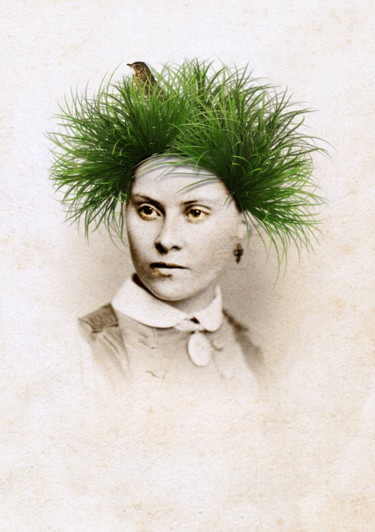Arts numériques intitulée "Marguerite" par Solange Gautier, Œuvre d'art originale, Collages