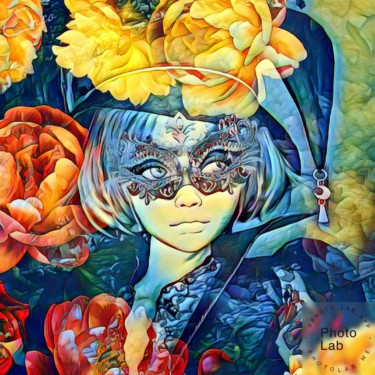 Un portrait dans les fleurs
