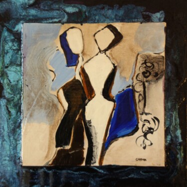 Painting titled "Carnet d'errance 13…" by Marie-France Capron (CAPMA), Original Artwork, Acrylic