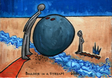 Boulder In A Stream