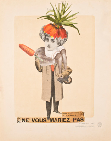 数字艺术 标题为“Ne vous mariez pas !” 由Solange Gautier, 原创艺术品, 拼贴