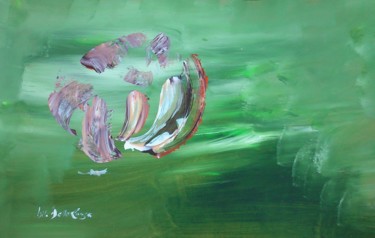 Sans Titre (Point de vue II...) Schilderij getiteld "Sans Titre (Point d…" door Gisèle Dalla Longa, Origineel Kunstwerk, Acryl Gemonteerd op Houten paneel