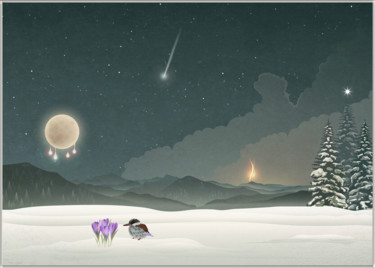 Arts numériques intitulée "Conte d'hiver" par Harald Dastis, Œuvre d'art originale, Peinture numérique