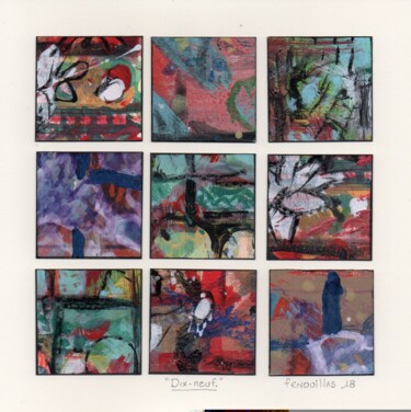 Dix-neuf. Peinture intitulée "Dix-neuf." par Jean-Bernard Fenouillas, Œuvre d'art originale, Autre
