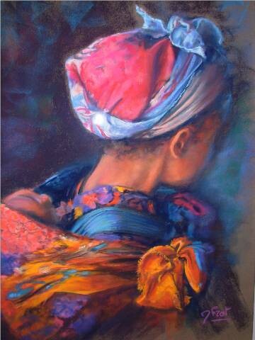 제목이 "ethnie- Michèle Frot"인 설치 Mona Abdelkefi Roussette로, 원작