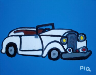 绘画 标题为“Cabriolet Traction…” 由Gilles Piquereau, 原创艺术品, 油