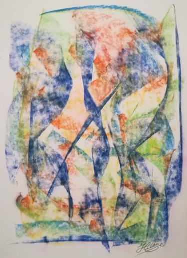 Peinture intitulée "183 / En Attendant…" par Jean-Christophe Hilaire, Œuvre d'art originale, Pastel