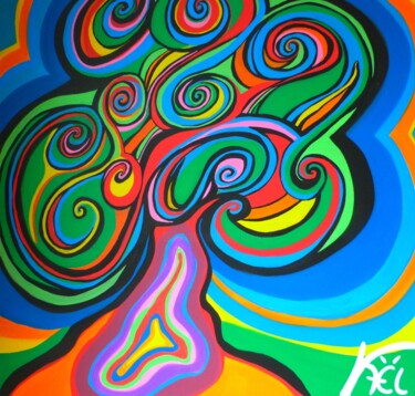 L'arbre du limousin #artistsupportpledge Painting titled "L'arbre du limousin…" by Kaël, Original Artwork, Acrylic