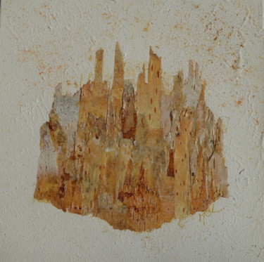 Collages intitulée "Antique cité" par Martine Capdeville-Lacomme, Œuvre d'art originale