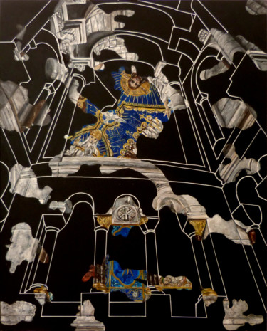Peinture intitulée "Trinité morcelée re…" par Xp, Œuvre d'art originale, Acrylique