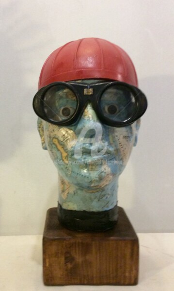 Sculpture titled "« Nageur du golfe »" by Elisabeth Faucheur, Original Artwork, Paper