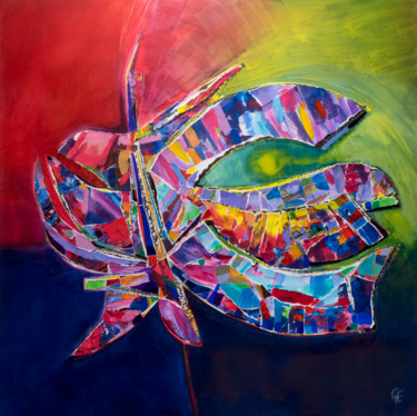 Une Vie Painting titled "Une Vie" by Gérard Esquerre, Original Artwork, Acrylic Mounted on Wood Stretcher frame
