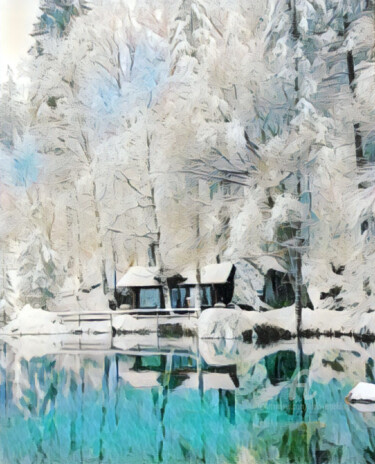 Dans les forêts de Sibérie Digitale Kunst mit dem Titel "Dans les forêts de…" von Alain Erpelding, Original-Kunstwerk, 2D digitale Arbeit