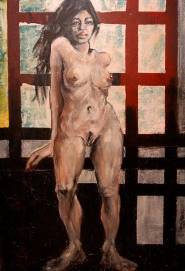 Peinture intitulée "la verrière" par Jypc, Œuvre d'art originale