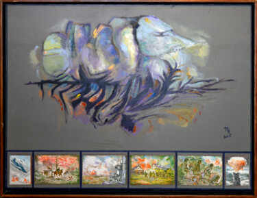 Peinture intitulée "PREDATEUR" par Roger Hainaut, Œuvre d'art originale, Huile