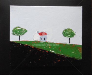 Peinture intitulée "Paysage 8" par Brigitte Barcelo, Œuvre d'art originale, Acrylique Monté sur Autre panneau rigide