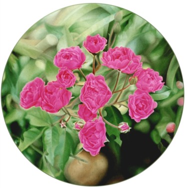 Pittura intitolato "Rose Assolute" da Ranieri Wanderlingh, Opera d'arte originale, Olio Montato su Telaio per barella in leg…