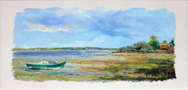 Peinture intitulée "L'Herbe en attendan…" par Michel Hamelin, Œuvre d'art originale, Huile Monté sur Châssis en bois