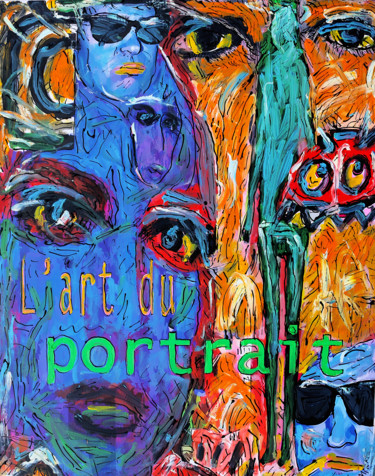 Painting titled "L'art du portrait" by Jean Mirre, Original Artwork, Ink