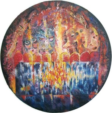 Peinture intitulée "SCRATCH" par André Carpin, Œuvre d'art originale, Huile