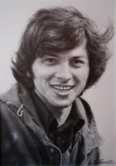 Drawing titled "Pavel Travnicek" by Sylvie Geneste, Original Artwork, Graphite