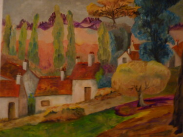 Peinture intitulée "Le temps des moisso…" par Jeanne Gabriel, Œuvre d'art originale, Huile