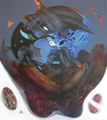 Painting titled "Luna (Lilith)" by Pribi, Original Artwork, Acrylic