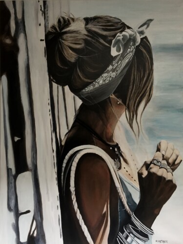 Peinture intitulée "Le bandana N°24" par Philippe Metayer, Œuvre d'art originale, Acrylique